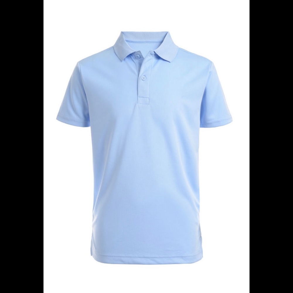 IZOD Light Blue Boys Short Sleeve Polo Uniform Shirt